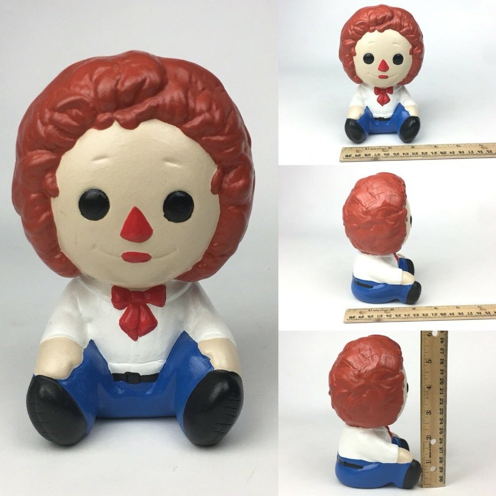 Vtg Raggedy Ann and Andy Doll‎ Ceramic Hand Painted - Picture 3 of 6